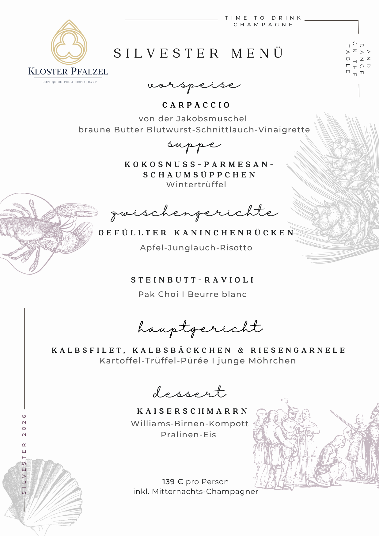 Restaurant Kloster Pfalzel SILVESTER 2026