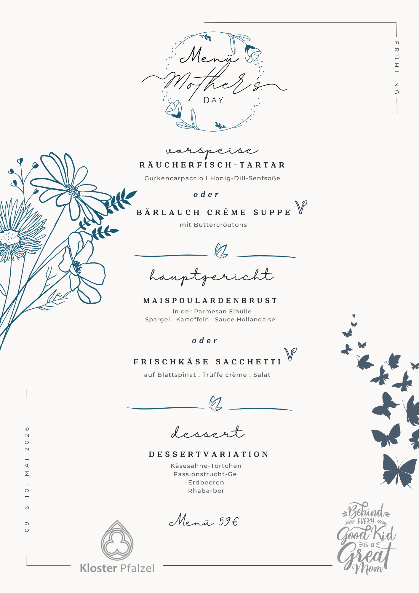 Muttertagsmenü 10. Mai