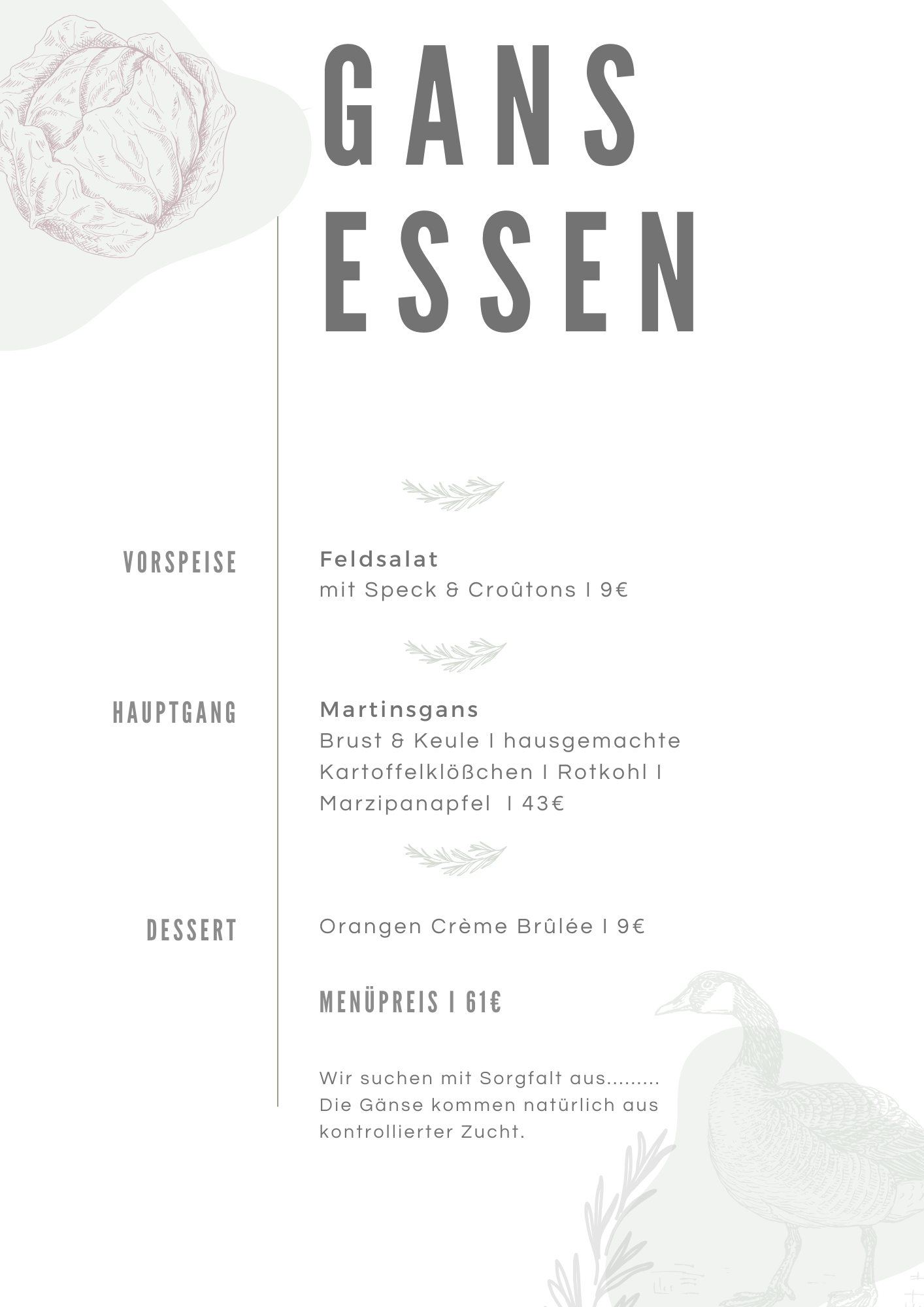 Martins-Gans ab 08. November