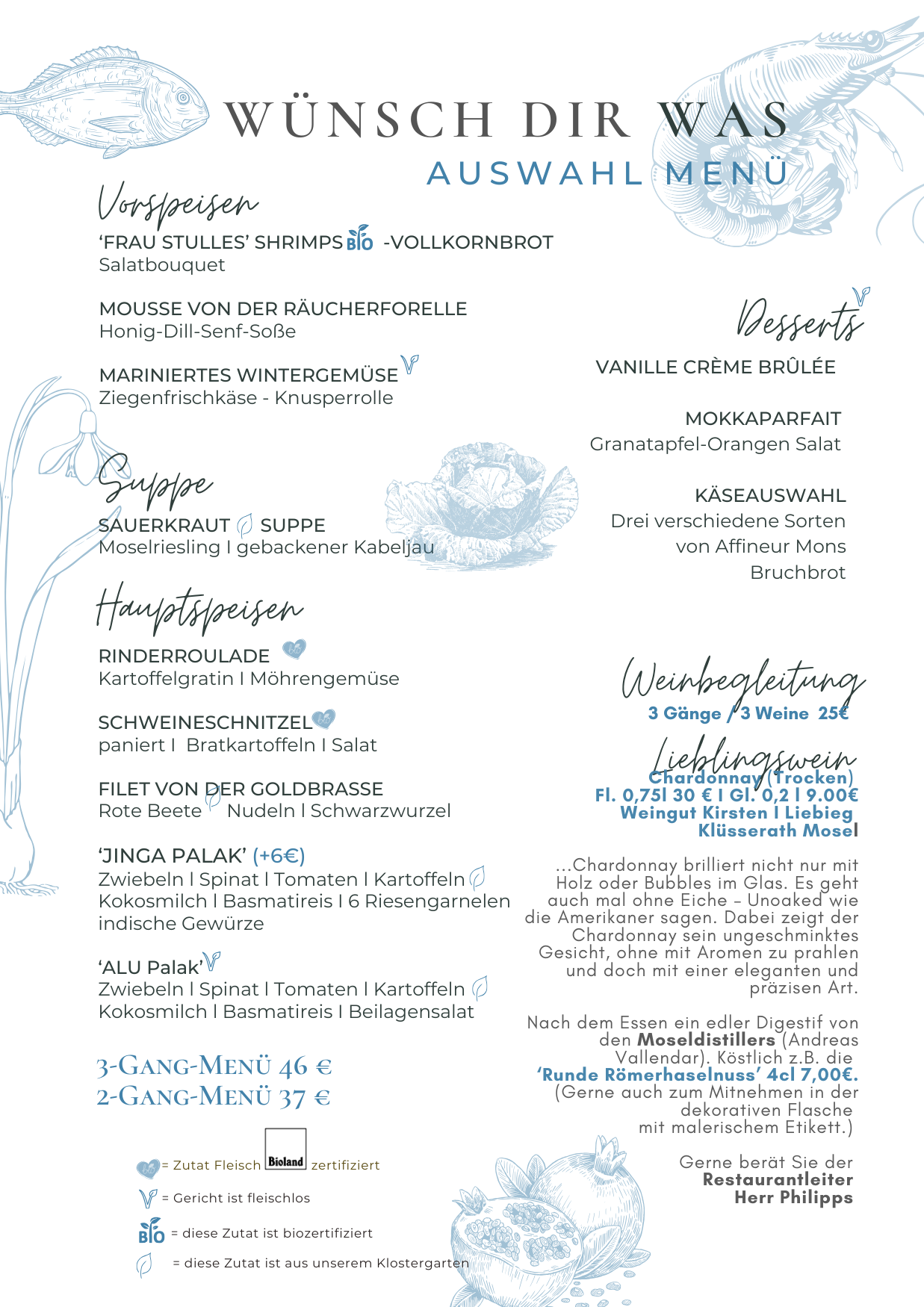 Saisonempfehlung /Gruppenkarte (7 bis 12 Personen) ab 13.2.26